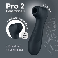 Вакуумный клиторальный стимулятор Satisfyer Pro 2 Generation 3 with Liquid Air Dark Grey