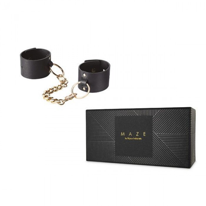 Наручники Bijoux Indiscrets MAZE - Wide Cuffs, Чорні