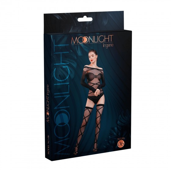 Бодистокинг LI.Moonlight Model 06 Black (Body + Stockings)