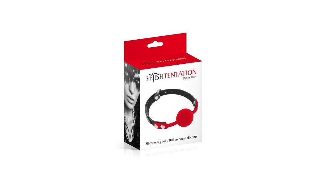 Класичний кляп з силіконовим кулькою Fetish Tentation Silicone Gag Ball