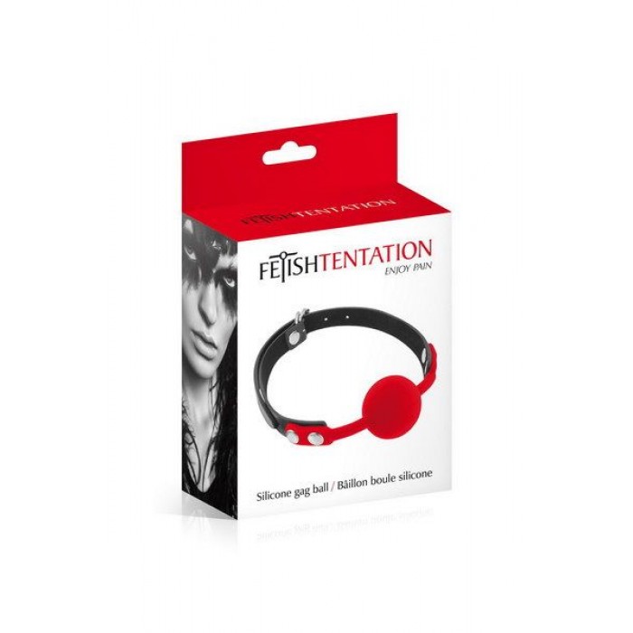 Класичний кляп з силіконовим кулькою Fetish Tentation Silicone Gag Ball