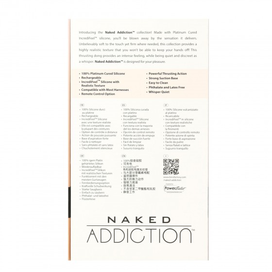Фалоімітатор з пульсацією Naked Addiction 6.5" Thrusting Dong With Remote