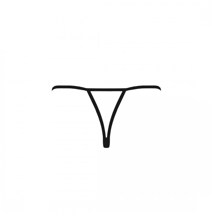 Трусики мереживні з доступом Passion Exclusive VIOLANTE THONG, розмір S/M, Чорні