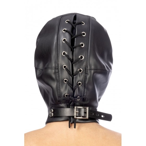Капюшон с кляпом Fetish Tentation BDSM hood in leatherette with removable gag