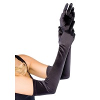 Leg Avenue Extra Long Satin Gloves black