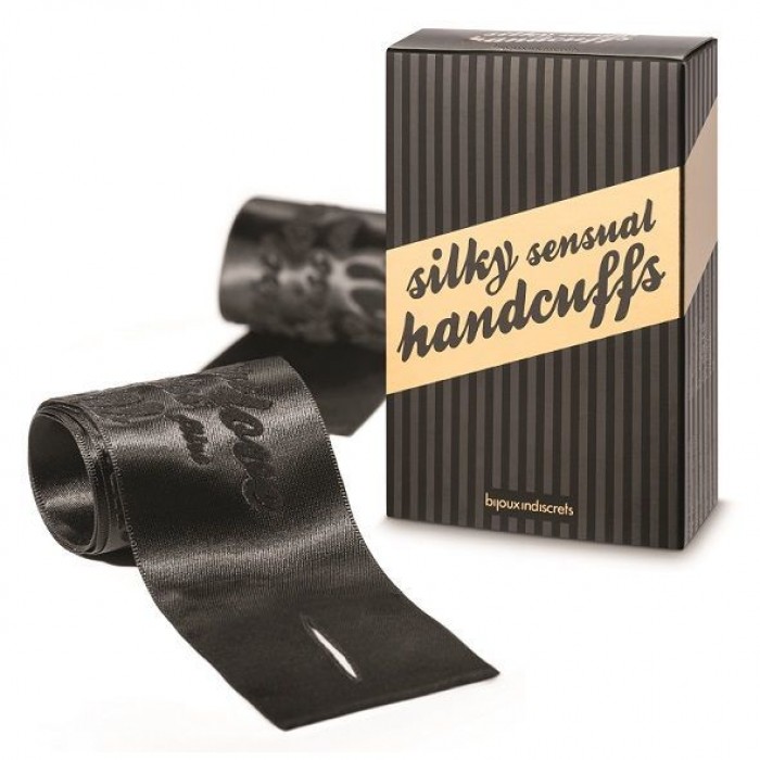 Стрічки-наручники Bijoux Indiscrets - Silky Sensual Handcuffs