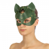 Премиум маска кошечки LOVECRAFT, натуральная кожа, зеленая