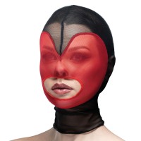 Feral Feelings - Hearts Mask 4 Black/Red