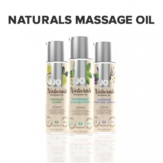 Массажное масло System JO - Naturals Massage Oil - Peppermint & Eucalyptus (120 мл)