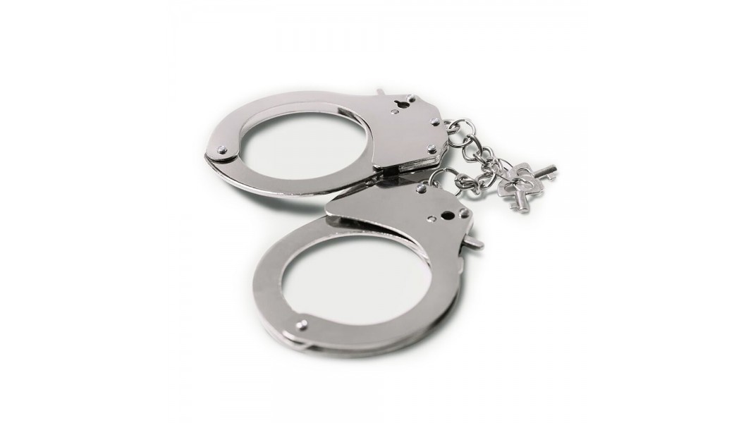 Наручники металеві Adrien Lastic Handcuffs Metallic (поліцейські)