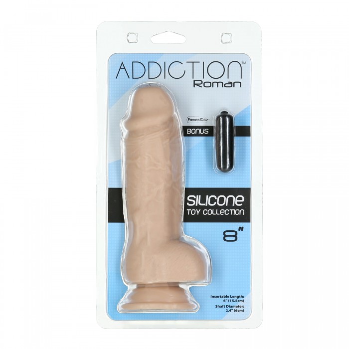Реалистичный фаллоимитатор ADDICTION Roman 8 дюймов Girthy Dong