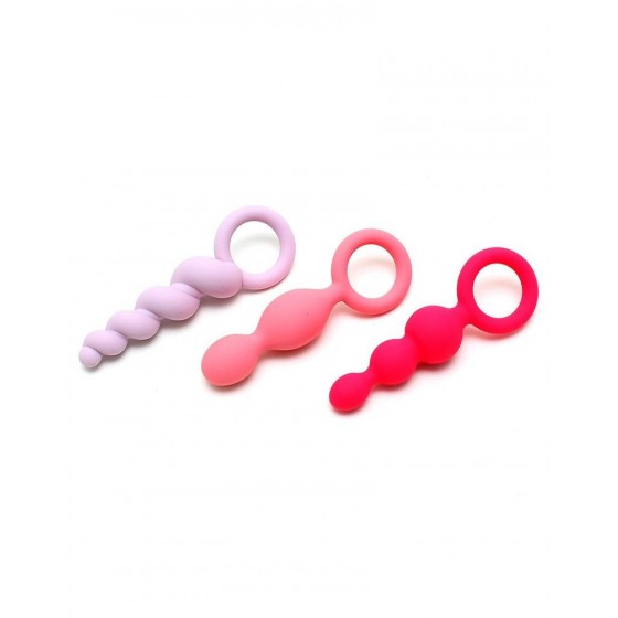Набор анальных игрушек Satisfyer Plugs colored (set of 3), макс. диаметр 3см