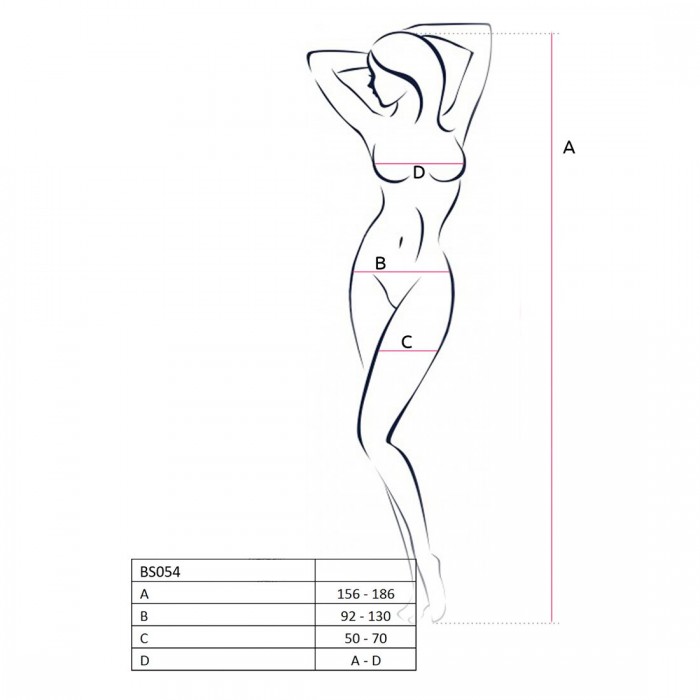 Эротический бодистокинг Passion BS054, размер One Size, Красный