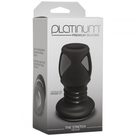 Анальний тунель Doc Johnson Platinum Premium Silicone - the Stretch-Medium-Black