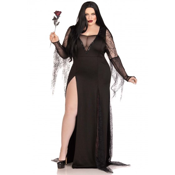 Еротичний костюм Мортіші Аддамс Leg Avenue Sexy Spooky Morticia 1X-2X