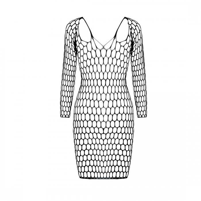 Бодістокінг-сукня з глибоким вирізом Passion BS093, розмір One Size, Чорний