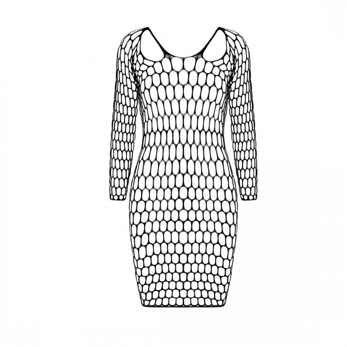 Бодістокінг-сукня з глибоким вирізом Passion BS093, розмір One Size, Чорний