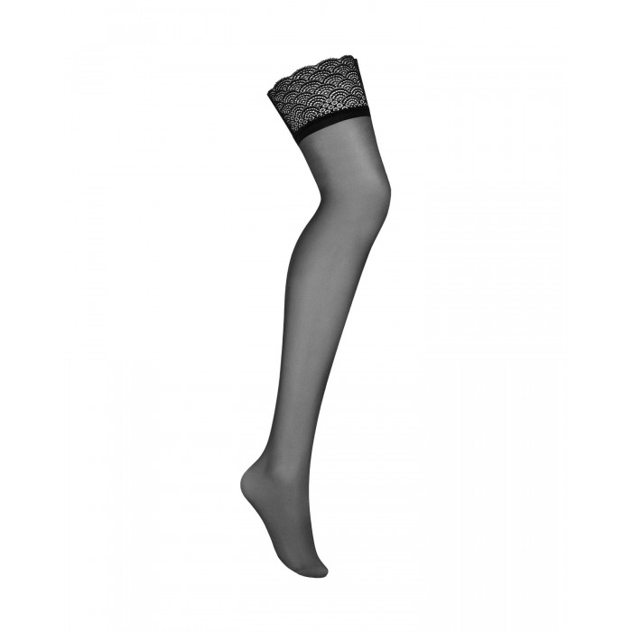 Еротичні панчохи Obsessive Chemeris stockings, Чорні, розмір XS/S