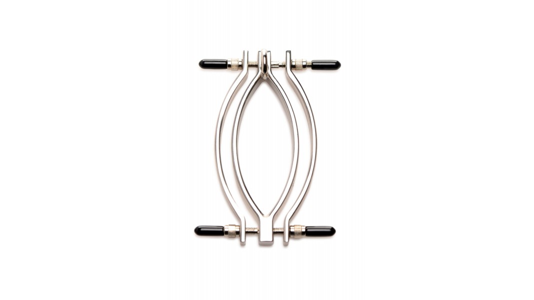 Зажим для половых губ с поводком Master Series Pussy Tugger Adjustable Vagina Clamp with Chain