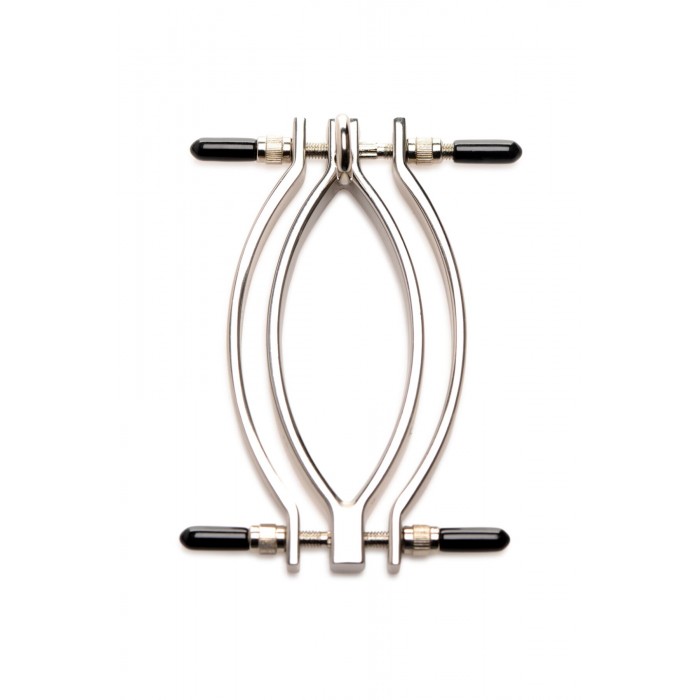 Зажим для половых губ с поводком Master Series Pussy Tugger Adjustable Vagina Clamp with Chain