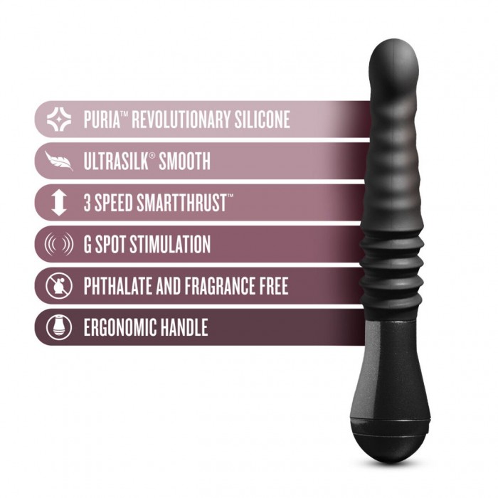 Вібратор пульсатор Temptasia by Blush - Lazarus Thrusting Dildo - Black
