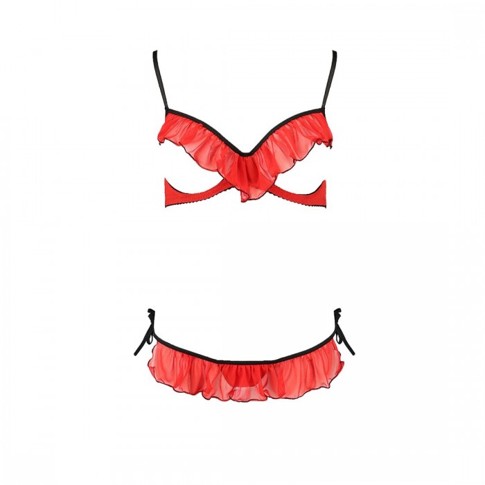 Комплект жіночої білизни Passion Exclusive CHERRY SET OpenBra, розмір L/XL, Червоний