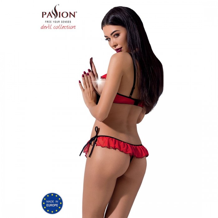 Комплект жіночої білизни Passion Exclusive CHERRY SET OpenBra, розмір L/XL, Червоний