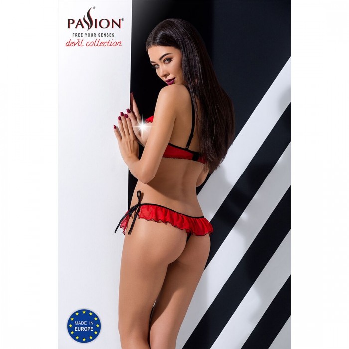 Комплект жіночої білизни Passion Exclusive CHERRY SET OpenBra, розмір L/XL, Червоний