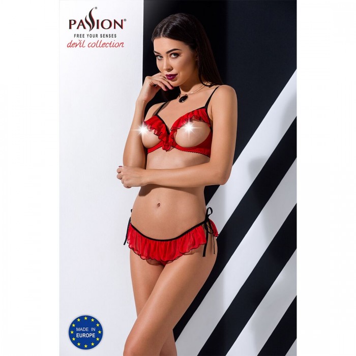 Комплект жіночої білизни Passion Exclusive CHERRY SET OpenBra, розмір L/XL, Червоний