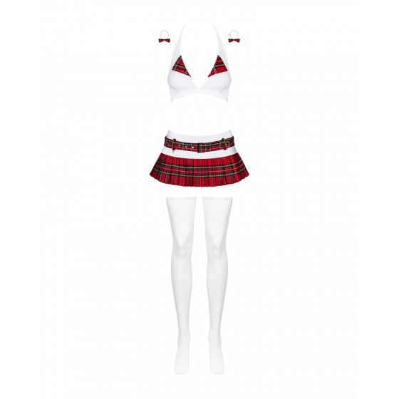 Еротичний костюм школярки Obsessive Schooly 5 pcs costume L / XL