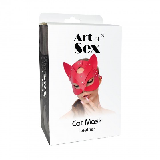 Маска Кішечки Art of Sex - Cat Mask, Червоний
