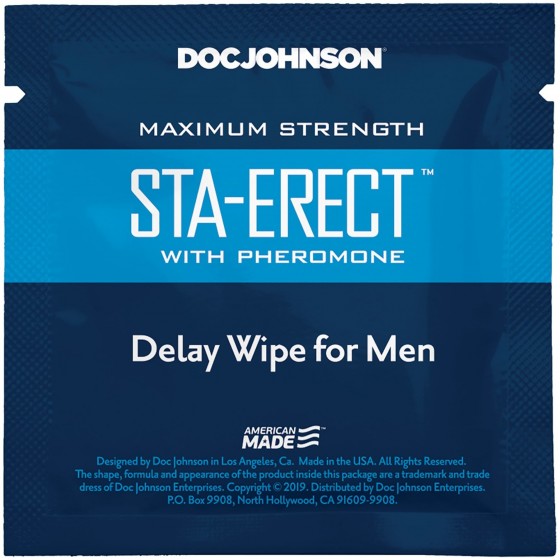Пролонгирующая салфетка Doc Johnson Sta-Erect Delay Wipe For Men