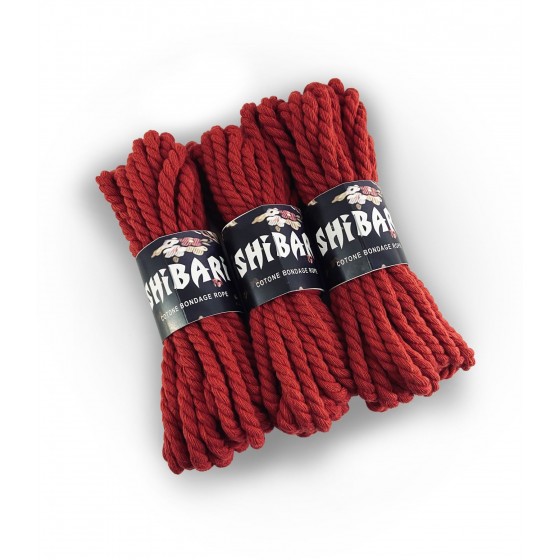 Хлопковая веревка для Шибари Feral Feelings Shibari Rope, 8 м красная
