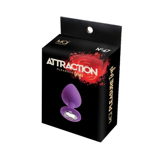 Анальная пробка с кристаллом MAI Attraction Toys №47 Purple