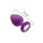 Анальная пробка с кристаллом MAI Attraction Toys №47 Purple