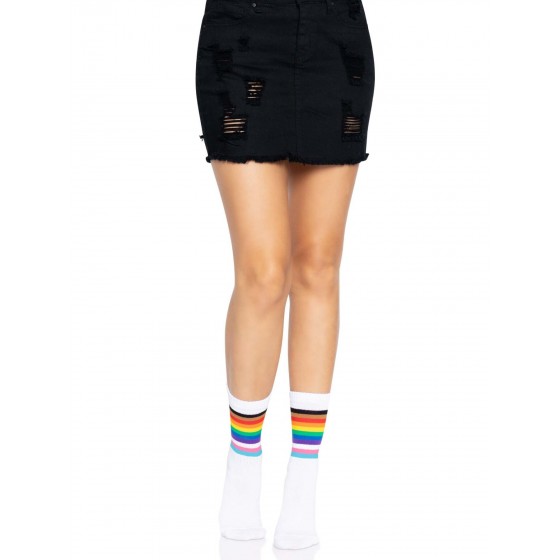 Сексуальні шкарпетки Leg Avenue Pride crew socks Rainbow