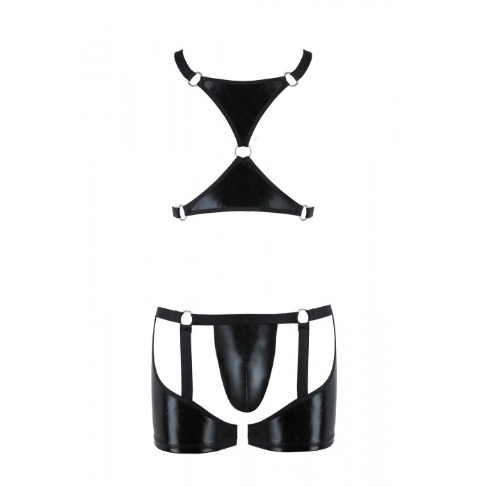 Комплект эротического мужского белья Passion 047 SET JOHN, размер XXL/XXXL, Черный