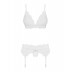 Комплект женского нижнего белья Obsessive 810-SEG-2 3 pcs set white S/M