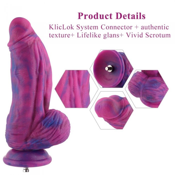 Фалоімітатор Hismith 9.45 Silicone Fantasy Series Dildo для секс-машин із системою KlicLok