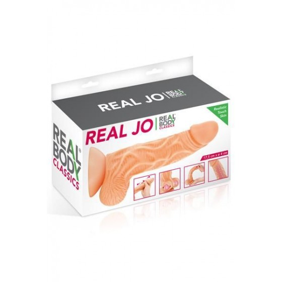 Фалоімітатор з рухомою крайньою плоттю Real Body - Real JO (d 4 см)