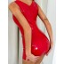 Лакированное платье с сексуальным декольте «Лучезарная Эмилия» D&A, XXL, красное
