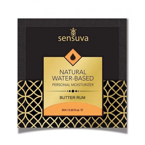 Пробник лубриканта на водній основі Sensuva - Natural Water-Based Butter Rum (6 мл)