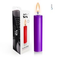 Фіолетова Свічка воскова Art of Sex size M 15 см низькотемпературна
