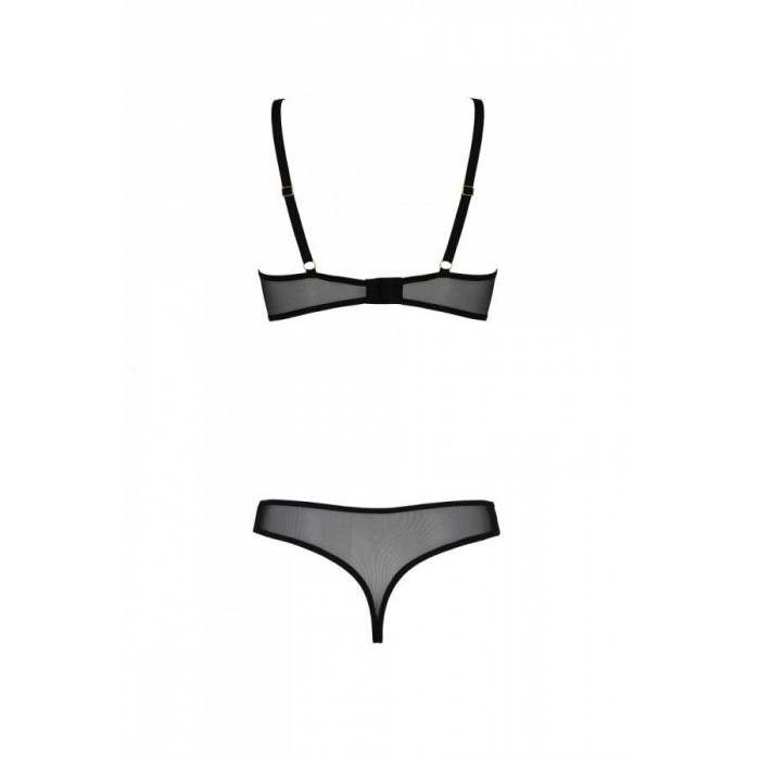 Еротичне боді з відкритими чашками Passion MARINA, бежеве, L/XL