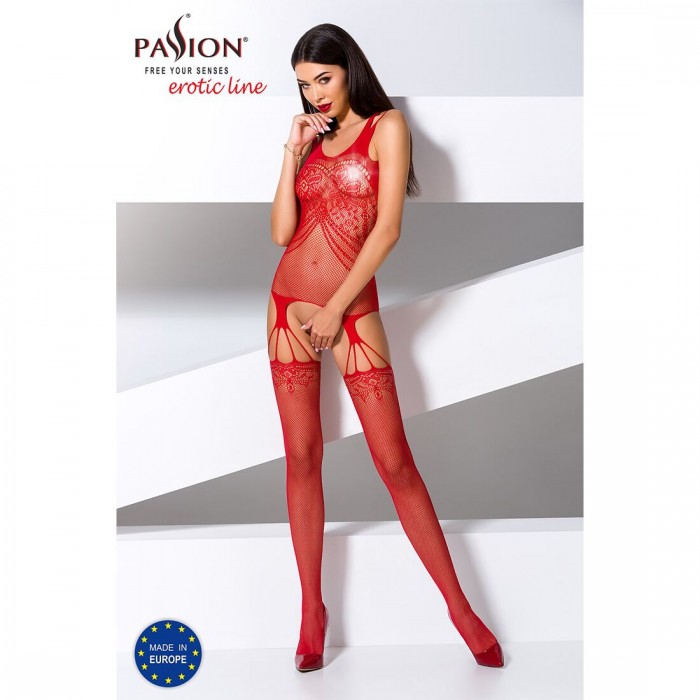 Эротический бодистокинг Passion BS070, размер One Size, Красный
