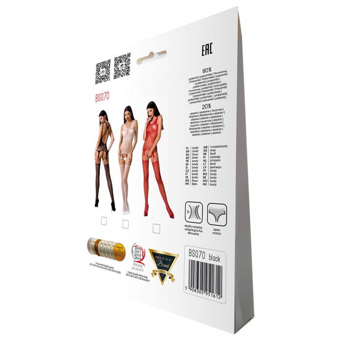 Эротический бодистокинг Passion BS070, размер One Size, Красный