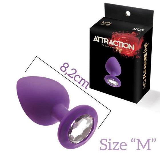 Анальна пробка з кристалом MAI Attraction Toys № 48 Purple