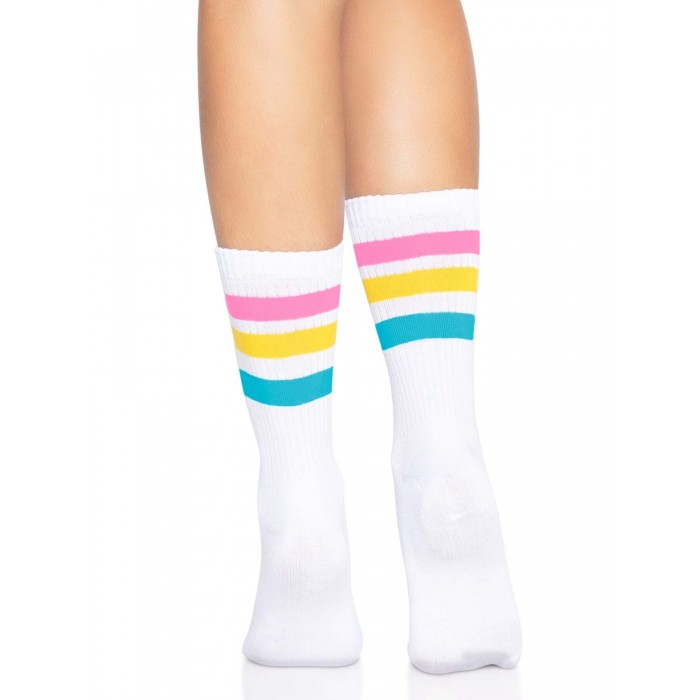 Жіночі шкарпетки в смужку Leg Avenue Pride crew socks Pansexual, розмір 37–43