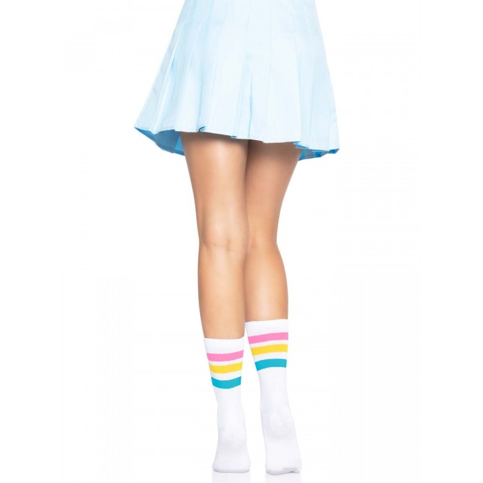 Жіночі шкарпетки в смужку Leg Avenue Pride crew socks Pansexual, розмір 37–43