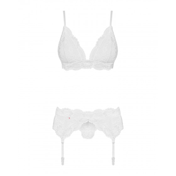 Комплект женского нижнего белья Obsessive 810-SEG-2 3 pcs set white L/XL